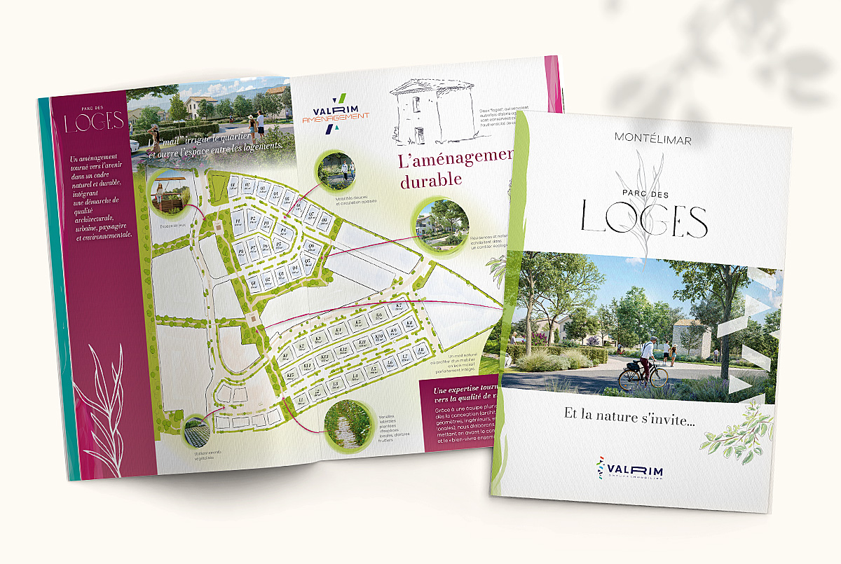 Plaquette prestige pour le quartier du Parc des loges à Montélimar, pages intérieures